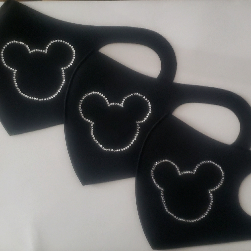 Mickey rhinestones facemask